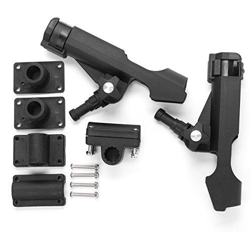 Bekith-2-Pack-Adjustable-Powerlock-Rod-Holder-with-Combo-Mount-Black-Finish