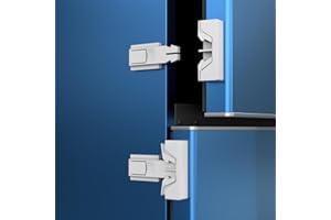 2 Pack Upgrade Child Proof Refrigerator Lock, HEOATH Fridge/Freezer Door Lock for Toddlers Children Kids, no Tools Need or (White)