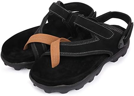 Emosis Men's E0334 Tan Brown Green Colour Formal Casual Ethnic Office Party Sandal