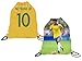 Neymar Jersey Style T-shirt Kids Neymar Jr Jersey Brazil T-shirt Gift Set Youth Sizes ✓ Premium Quality ✓ ✓ Soccer Backpack Gift Packaging (YM 8-10 Years Old, Neymar)
