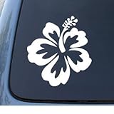 HIBISCUS FLOWER - Hawaiian - Car, Truck, Notebook, Vinyl Decal Sticker | 5 X 5.5 In