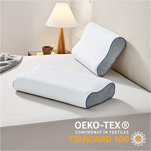 BEDSURE Neck Support Contour Pillow Memory Foam Pillow for Sleeping