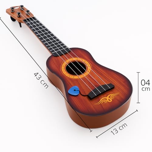 Ukulele Infantil Violão Infantil de Plástico Instrumento Musical Educativo para Crianças