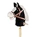 HollyHOME Horse Stick with Sound Toy Stuffed Animal Horse Stick 36 Inches Black