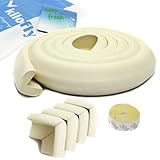 KF Baby Table Edge Guard with 4 Corner Guards, White, with kilofly Refrigerator Magnet