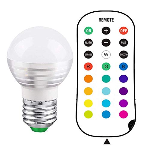 Danolt Wireless Remote Control with E27 Bulb 16 RGB Color Change