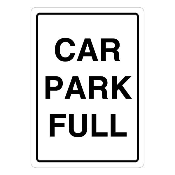 V Safety Car Park Full 297 x 210 1mm Rigid Plastic Safety Sign