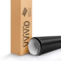 VVIVID XPO Black Carbon Fiber Car Wrap Vinyl Roll Featuring Air Release Technology (17.75
