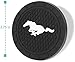 CARFORU 2 Pack Auto Sport 2.75 Inch Diameter Oval Tough Car Logo Vehicle Travel Auto Cup Holder Insert Coaster Can Car Interior Accessories Anti Slip Cup Mat Fit for Mustang Accessory