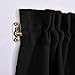Nicetown Practical Thermal Insulated Blackout Curtain Panel for French Door / Patio 54W by 72L Inches - Black - 1 Panel