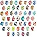 NYKKOLA 50 Piece Lot Lampwork Murano Glass European Mix Beads- Compatible with Most Major Charm Bracelets