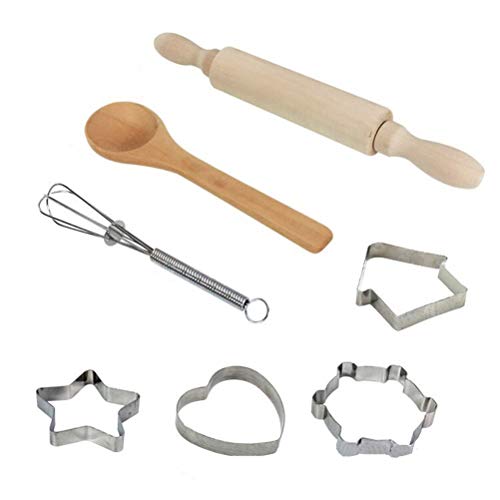 XIANGBAO 13pcs Kids Chef Set Kind-Kochen Spielküche Wasserdicht Backen Schürzen Oven Glove Eggbeater Mädchens Geschenk… – Bild 7