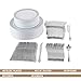 80 Disposable Plastic Plates | Durable White China Like Dinnerware | 160 Upscale Collection Plastic Silverware Set | Excellent for Weddings, Fine Dining, & Birthday Parties | White (240 Ct)