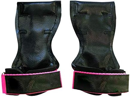 Jeval Weight Lifting Straps Hooks Glove (1 Pair, Pink, Free Size)
