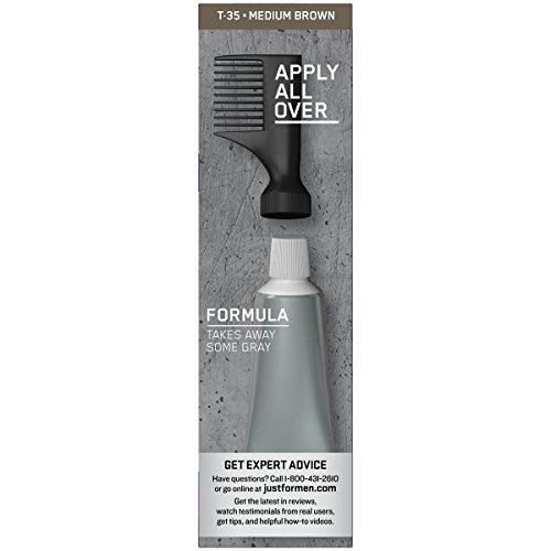 Just For Men Touch Of Gray Comb-In Men's Hair Color, Medium Brown (Pack of 3) - Thumbnail 5
