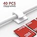Yocice Cable Clips 40pcs with Strong Adhesive Tapes,Wire Holder Organizer Cord Management for Car, Office and Home,White- CC04,Upgraded primary