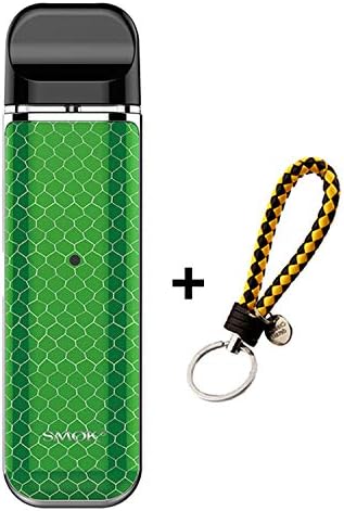 SMOK NOVO AIO All-in-one kit 2ml 450mAh Battery/top Fill/Built-in Vaporizer Includes BTKSY Key fob - No Nicotine - no Smoke Oil (Prism Chrome and Green Cobra)