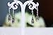 POLITENY Silver Teardrop Filigree Dangle Earrings for Women Fashion Gold Plated(clear CZ)