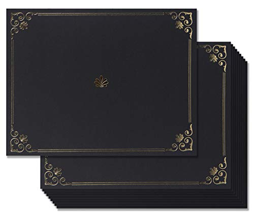 image for Bargain Paradise Certificate Holder - 25 Black Paper Certificate Holde