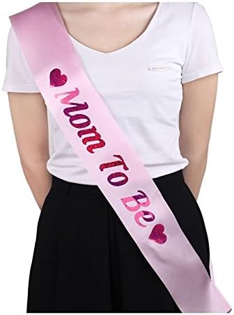 Cutie Made Pink Satin Mom To Be Sash Pretty Party Favor Baby Shower Keepsake