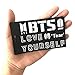 Love Yourself 轉 'Tear' Silicon ID Card Badge Holder with Lanyard/Detachable Metal Clip and Key Ring(Black)