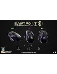 Swiftpoint Z Gaming Mouse, Voted Gaming Innovation of the Year. Inclinación, pivota, haz clic más suave más duro para experimentar un control intuitivo sin precedentes en MMO, FPS, RPG, MOBA o en los juegos voladores o de conducción.