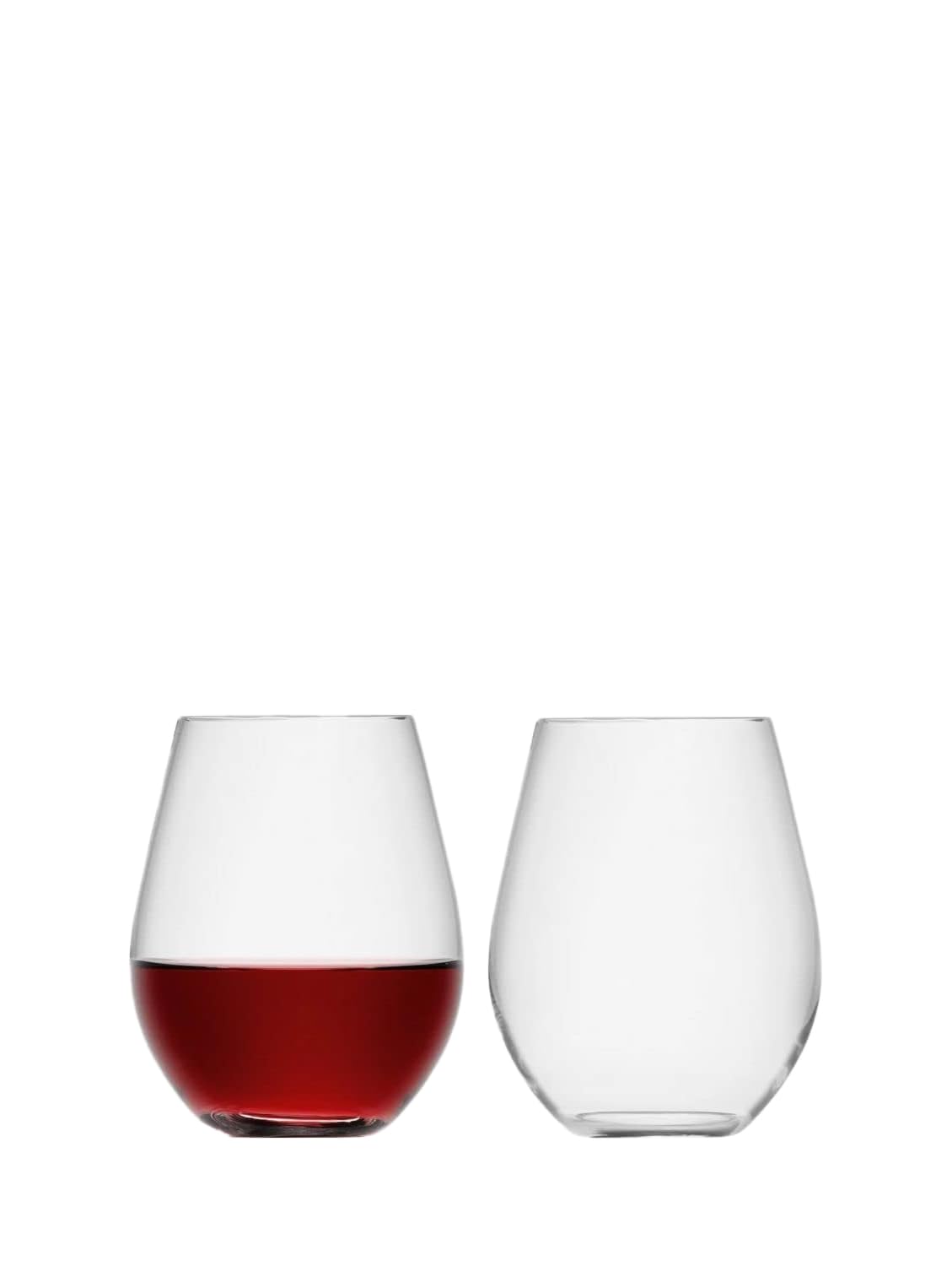 LSA Wine Stemless Red Wine Glass 530ml Clear Set of Two