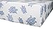Organic Cotton Portable Playard Fitted Sheet, 27” x 39” x 5” to Fit Pack ‘n Play for Babies & Toddlers, Turtle Print (Blue)