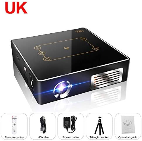 Xianjun C9Plus DLP Min Projector,4K Home Theater Projector 2500 Lumens Quad-Core 1.5GHz 2G 16G Android 7.1 Bluetooth 4.0 2.4G/5G