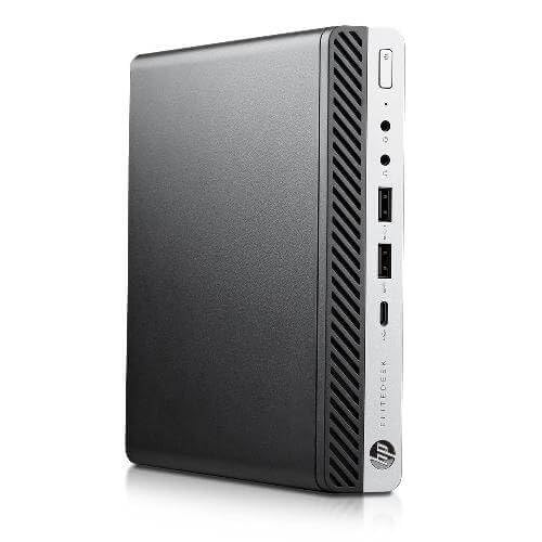 HP EliteDesk 800 G4 Mini Tiny Business PC, Intel Hexa-Core i5-8500T up to 3.5GHz, 16GB DDR4 RAM, 256GB NVMe SSD, Dual Monitor Support, WiFi, Bluetooth, HDMI, DisplayPort, Windows 11 64-bit (Renewed)