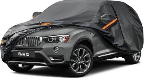 Kayme Waterproof Breathable Car Cover Compatible with BMW X3 (2010-2025), 7 Layers Outdoor Car Cover, Rain Sun Dust Cover with Zip and Cotton Lining.