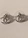 KC Luxury Classic Silver Earrings With Crystals
