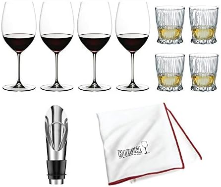 Riedel 6449 0 Veritas 激安通販ショッピング Cabernet Merlot ワイングラス ワインポアララーと布のセット タンブラーコレクション 0515 S1 4個セット ファイヤウイスキー 02