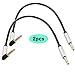 Seadream 2Pack 6 inch 4-Pole 3.5mm Male Right Angle to 3.5mm Straight Male Stereo Audio Cable Headset Extension Cable for Beats Dr. Dre Studio iPhone,M to M Audio Cable,Premium Quality Cable Black primary