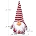 Funoasis Christmas Gnome Gifts Holiday Decoration Birthday Present Handmade Tomte Plush Doll, Home Ornaments Tabletop Santa Figurines (8 inch) (Grey + Red)