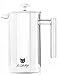 Premium Stainless Steel - French Coffee Press - Tea Infuser - Brew Loose Tea - Lustrous Polish Finish - El Gato Malo- La Cafetiere - 34oz / 4Cup Serving Vessel