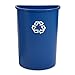 Rubbermaid Commercial Half Round Recycle Bin, 21-Gallon, Blue