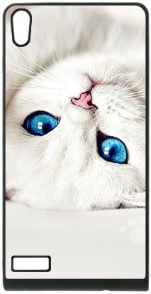 Animal Series Cute Cat Design Hot Black Case For HuaWei Ascend P7 With Best P...