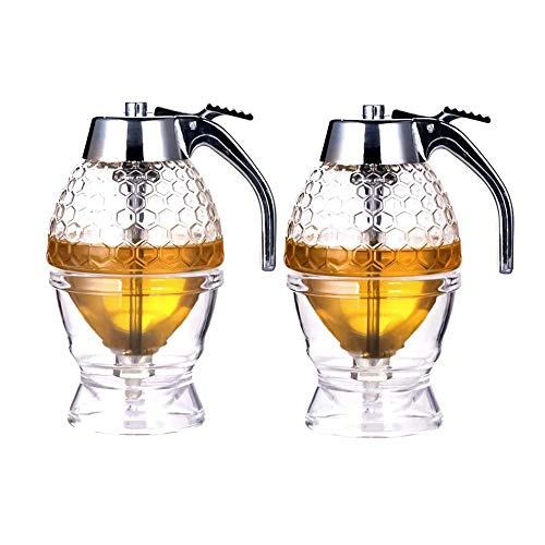 Honey dispenser, syrup dispenser, beautiful honey jar, honey