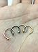 BodyJ4You 4PC Nose Ring Hoop Stud 20G 8mm Multicolor Steel Lip Piercing Women Girl Value Pack
