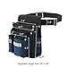 Heavy Duty Technician and Electrician’s Waist Tool Bag with Multiple Pockets, Tool Organizer, EVA with Suede Lamination, Heavy Duty and Super Strong Construction, 1.5 inch Adjustable Nylon Waist Belt