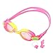 Kids Swim Goggles,Padida Swimming Goggles No Leaking Clear Vision, UV Protection,Anti-Fog , with Free Protection Case ,Nose Clip&Ear Plugs ,Special Designed for Kids Child (pink)