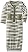 L'ovedbaby Unisex-Baby Newborn Organic Gown, Sage/White, 0/3 Months