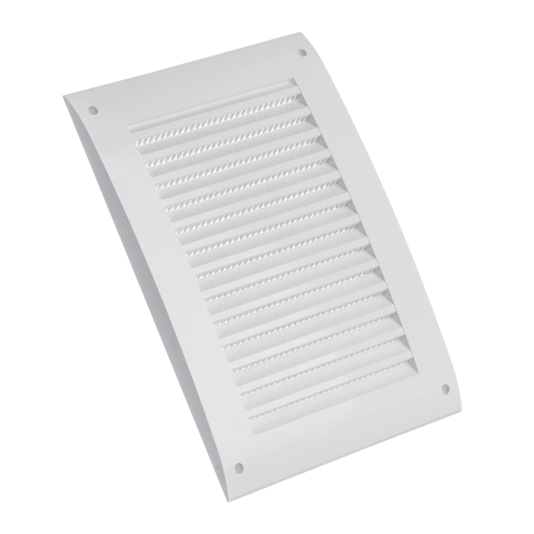 170x250mm / 6.7x10 inch Air Vent Cover - Ventilation Grille with Flyscreen - ABS Plastic White