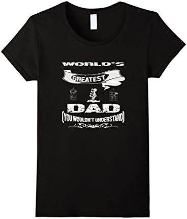 Womens World's Greatest F Chord Guitar Dad Shirt Large Black