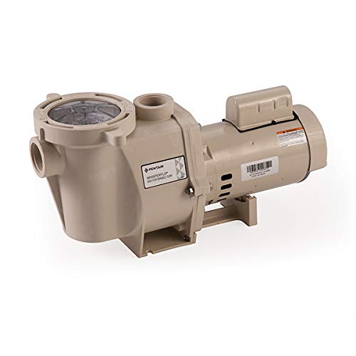 Pentair 011515 WhisperFlo High Performance Energy Efficient Single Speed Full Rated Pool Pump, 2 Horsepower, 208-230 Volt, 1 Phase