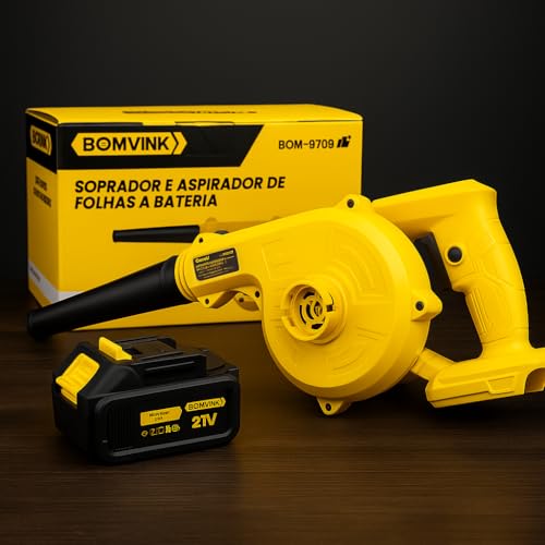 Soprador Profissional Jardinagem com Aspirador 2 Baterias Sem Fio Bivolt