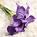 NOLAST 10pcs Calla Lily Bridal Wedding Bouquet Real Touch Artificial Flowers Fake Flower Arrangement Home Decoration (Purple)