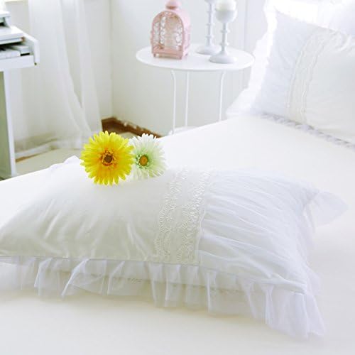Cotton lace Princess pillowcase/Single pillowcase cotton solid color-F 47x74cm(19x29inch)