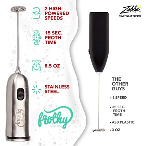 The electric whisk foam maker is lightweight and easy to use. It has a powerful motor that produces a thick and creamy foam effortlessly. With this device, you can create frothed milk for lattes, cappuccinos, hot chocolate, shakes, and other drinks.